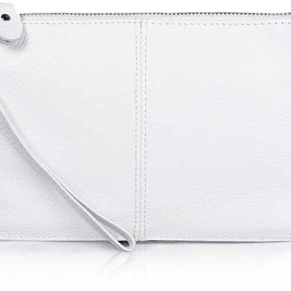 Leather Wristlet Clutch Wallet Small Crossbody Purse Women RFID Block - Picture 1 of 6